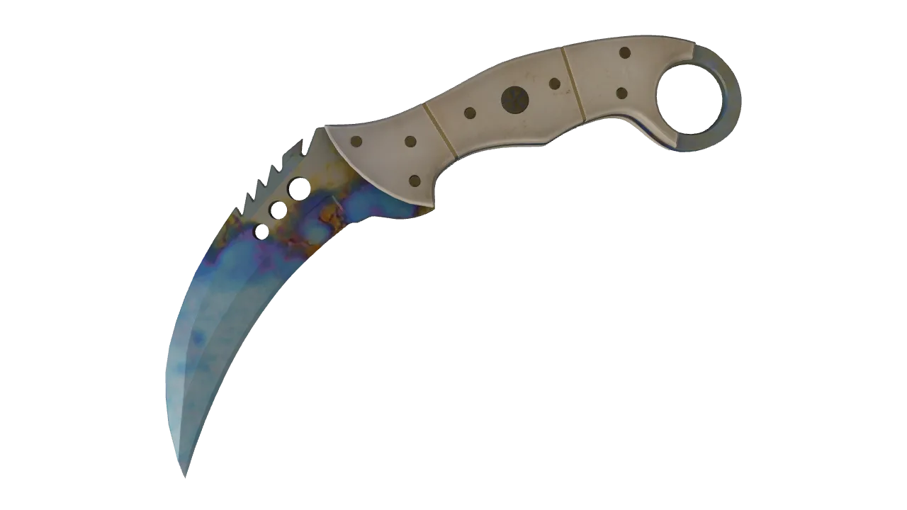 Talon Knife | Case Hardened seed #618, front