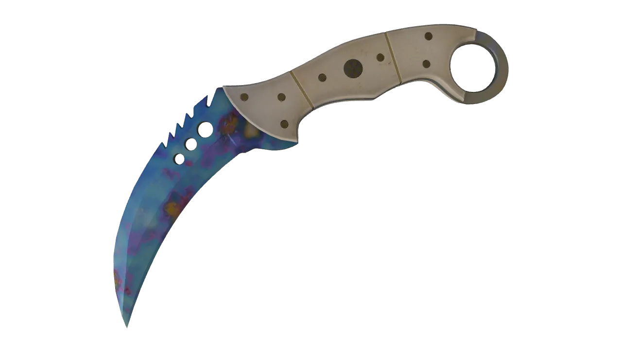 Talon Knife | Case Hardened seed #621, front