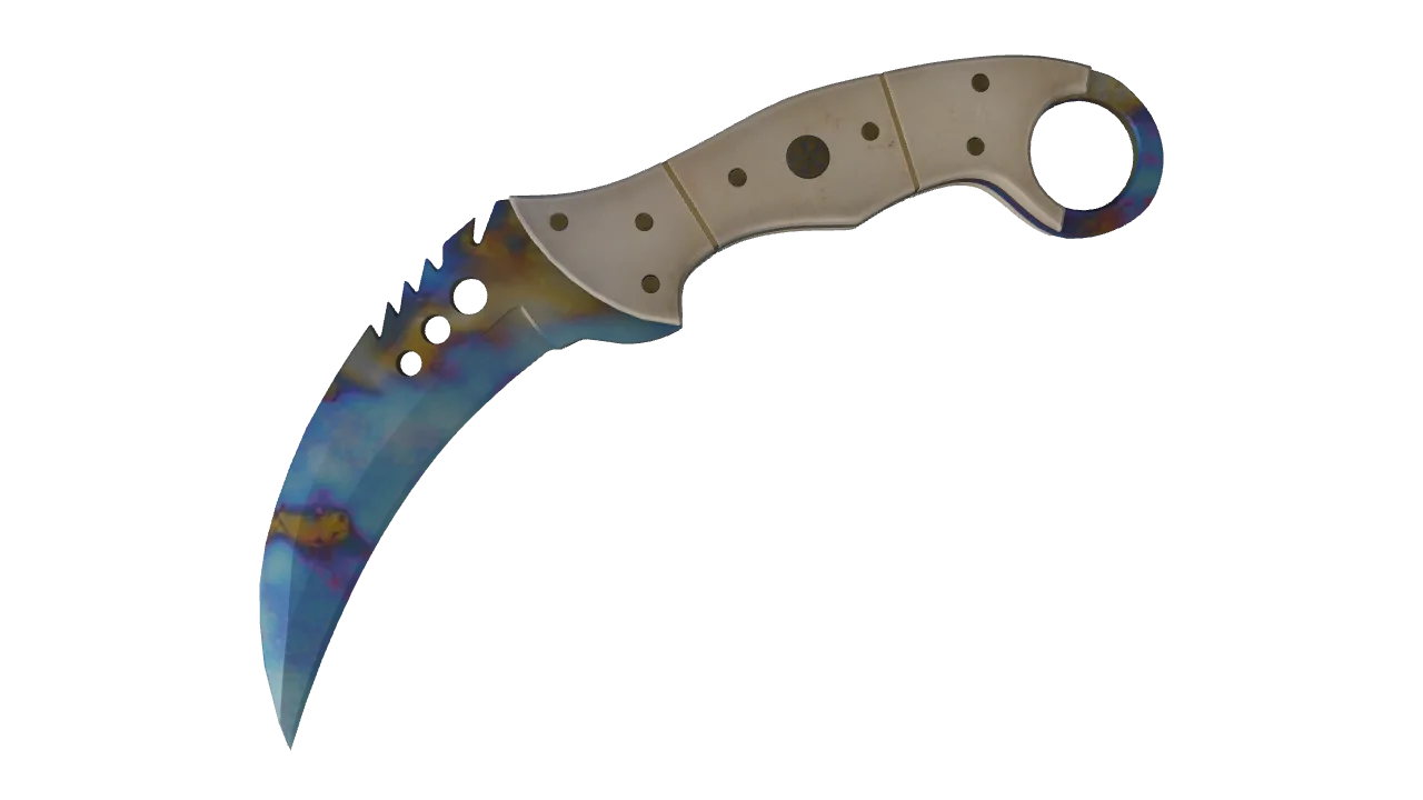 Talon Knife | Case Hardened seed #633, front