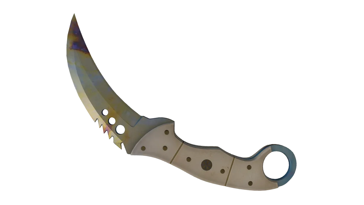 Talon Knife | Case Hardened seed #658, back