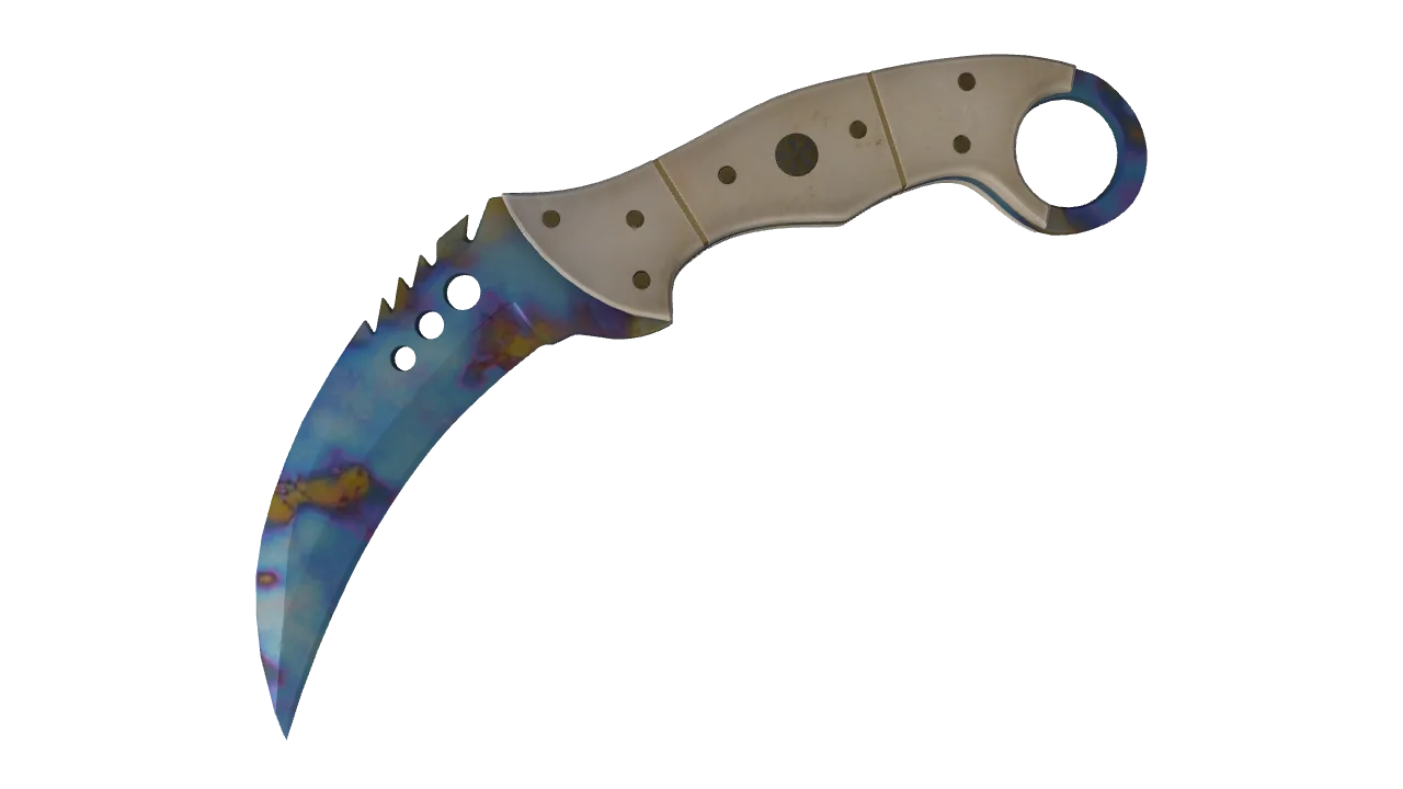 Talon Knife | Case Hardened seed #658, front