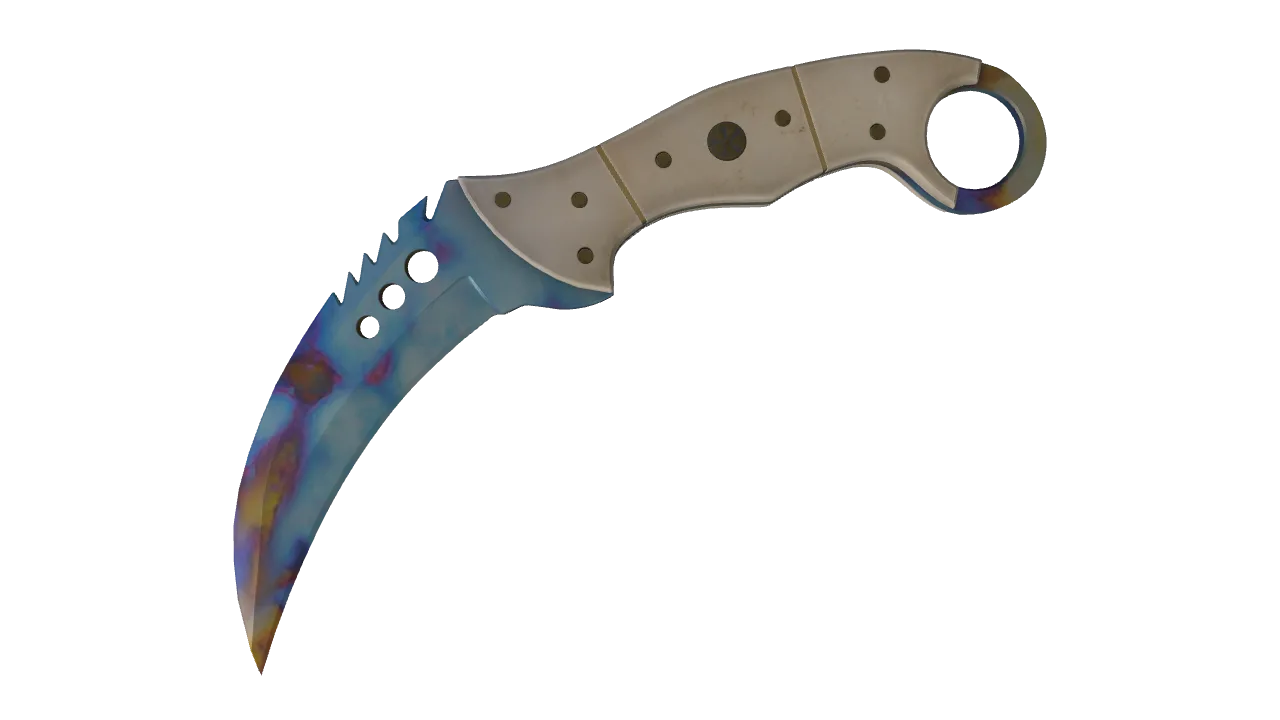 Talon Knife | Case Hardened seed #669, front