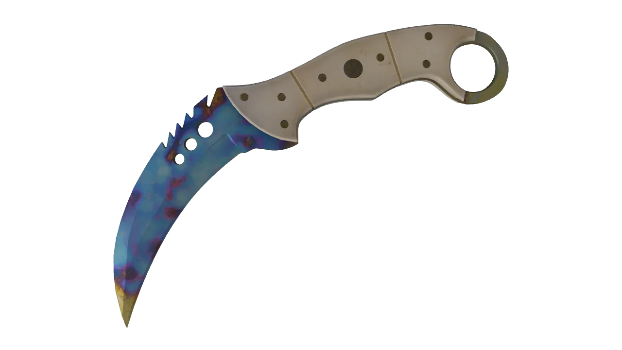Talon Knife | Case Hardened seed #70, front