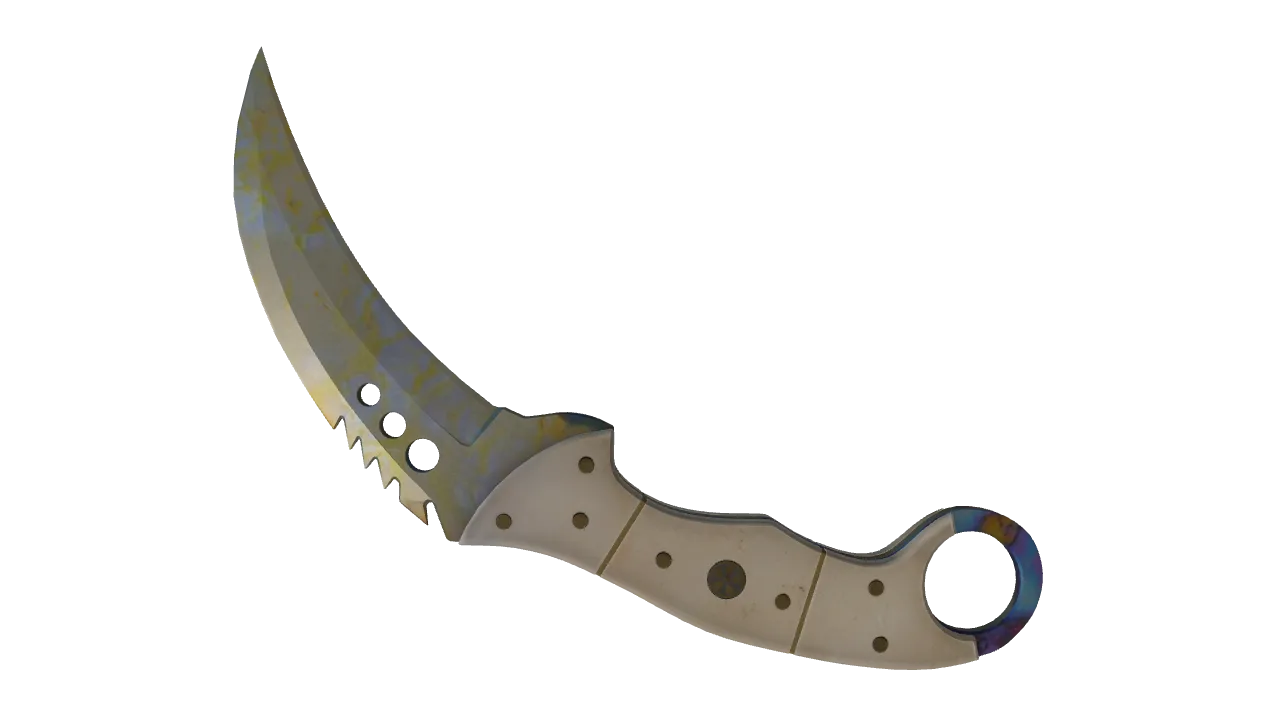 Talon Knife | Case Hardened seed #702, back