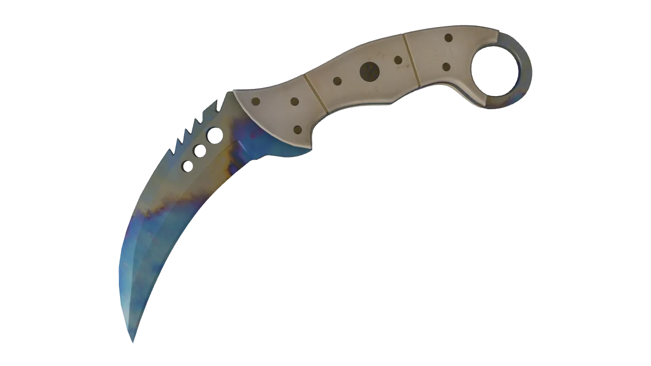 Talon Knife | Case Hardened seed #702, front