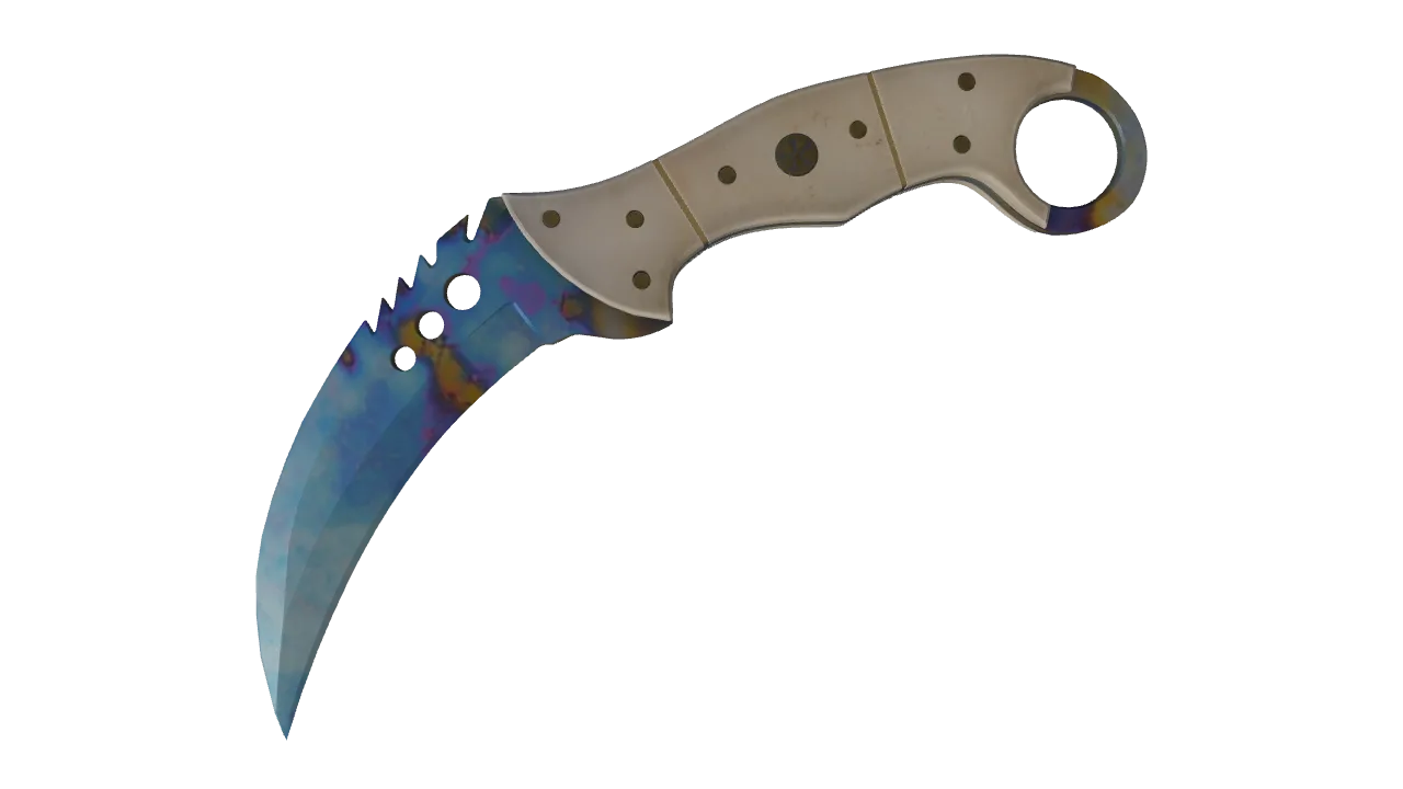 Talon Knife | Case Hardened seed #707, front