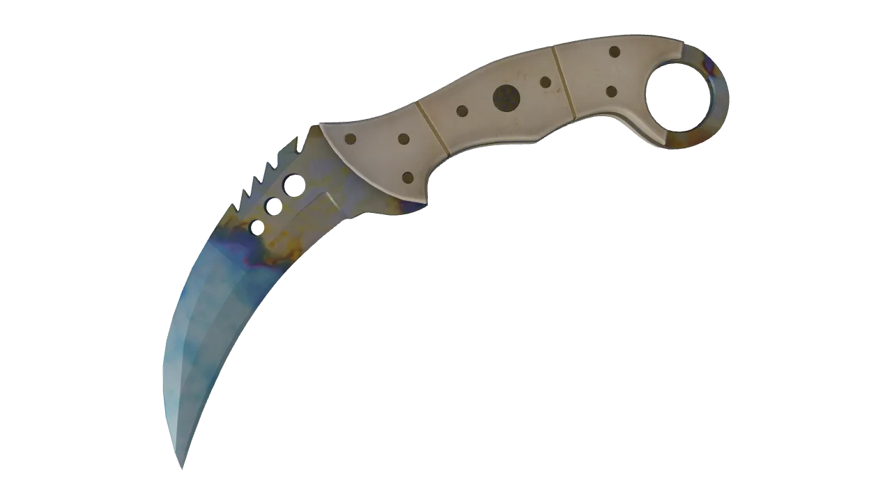 Talon Knife | Case Hardened seed #72, front