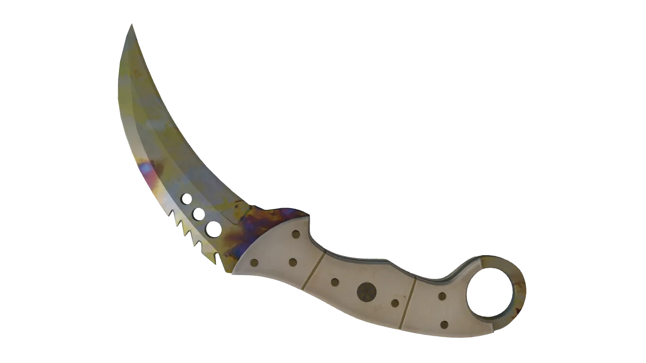 Talon Knife | Case Hardened seed #730, back