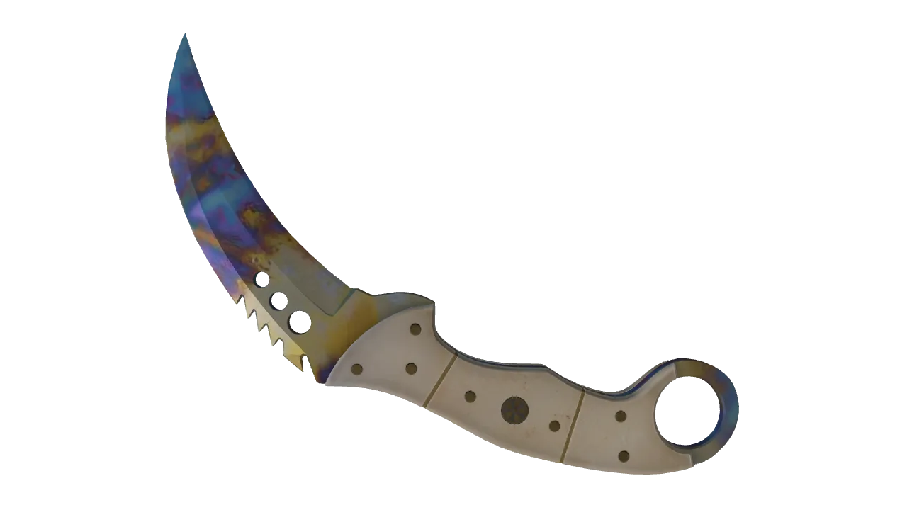 Talon Knife | Case Hardened seed #761, back