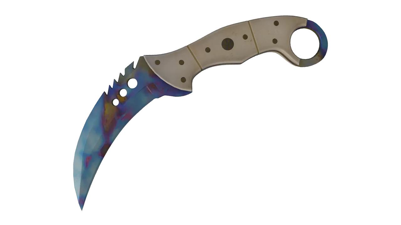 Talon Knife | Case Hardened seed #780, front