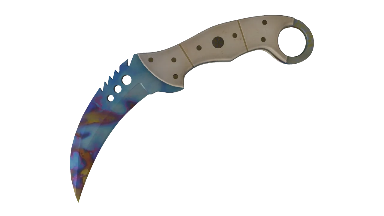 Talon Knife | Case Hardened seed #820, front