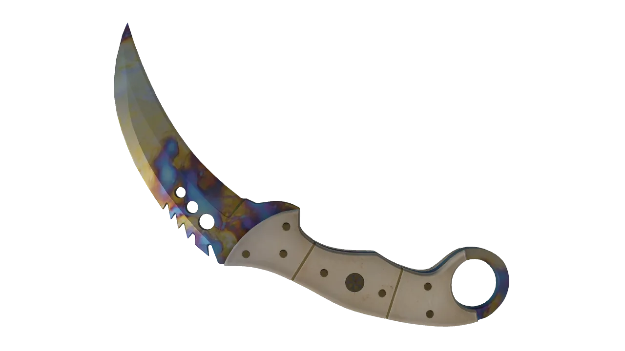 Talon Knife | Case Hardened seed #837, back