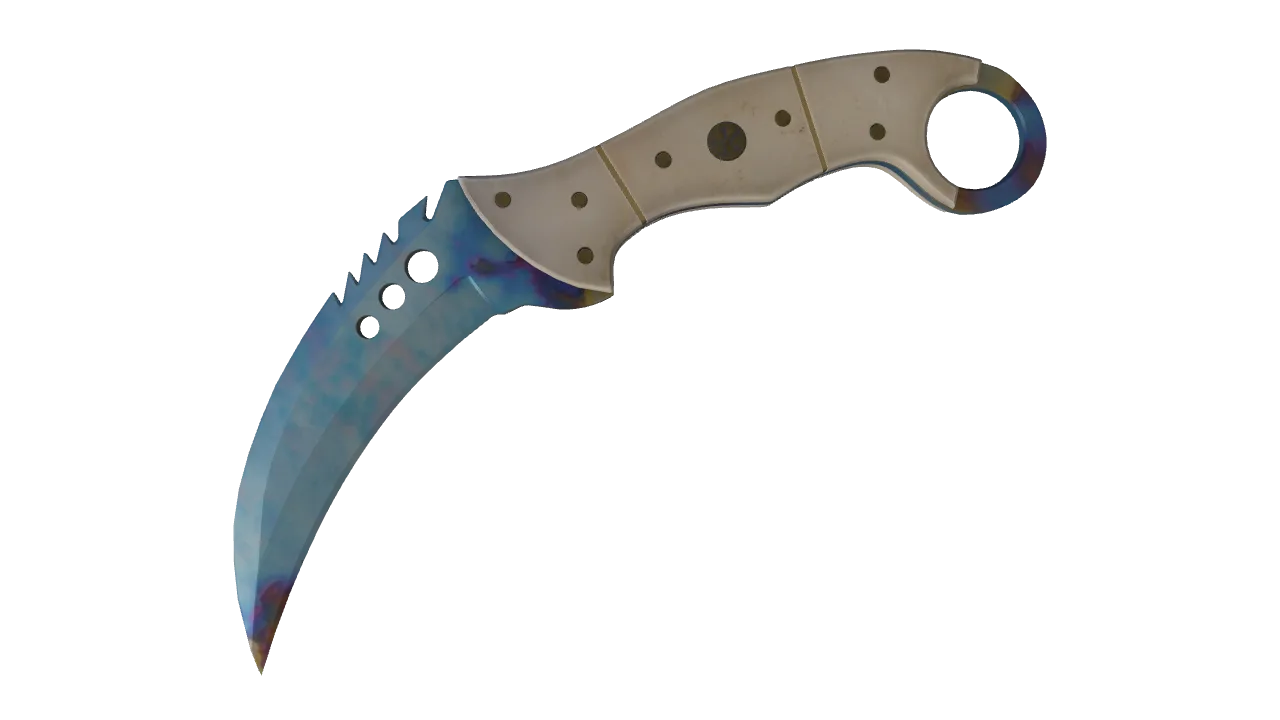 Talon Knife | Case Hardened seed #837, front