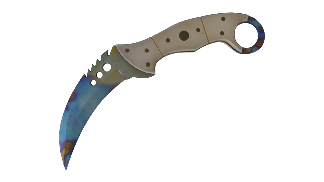 Talon Knife | Case Hardened seed #838, front