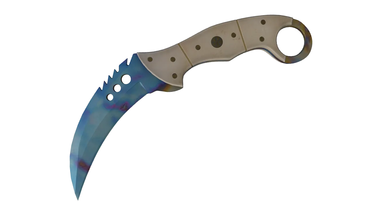 Talon Knife | Case Hardened seed #873, front