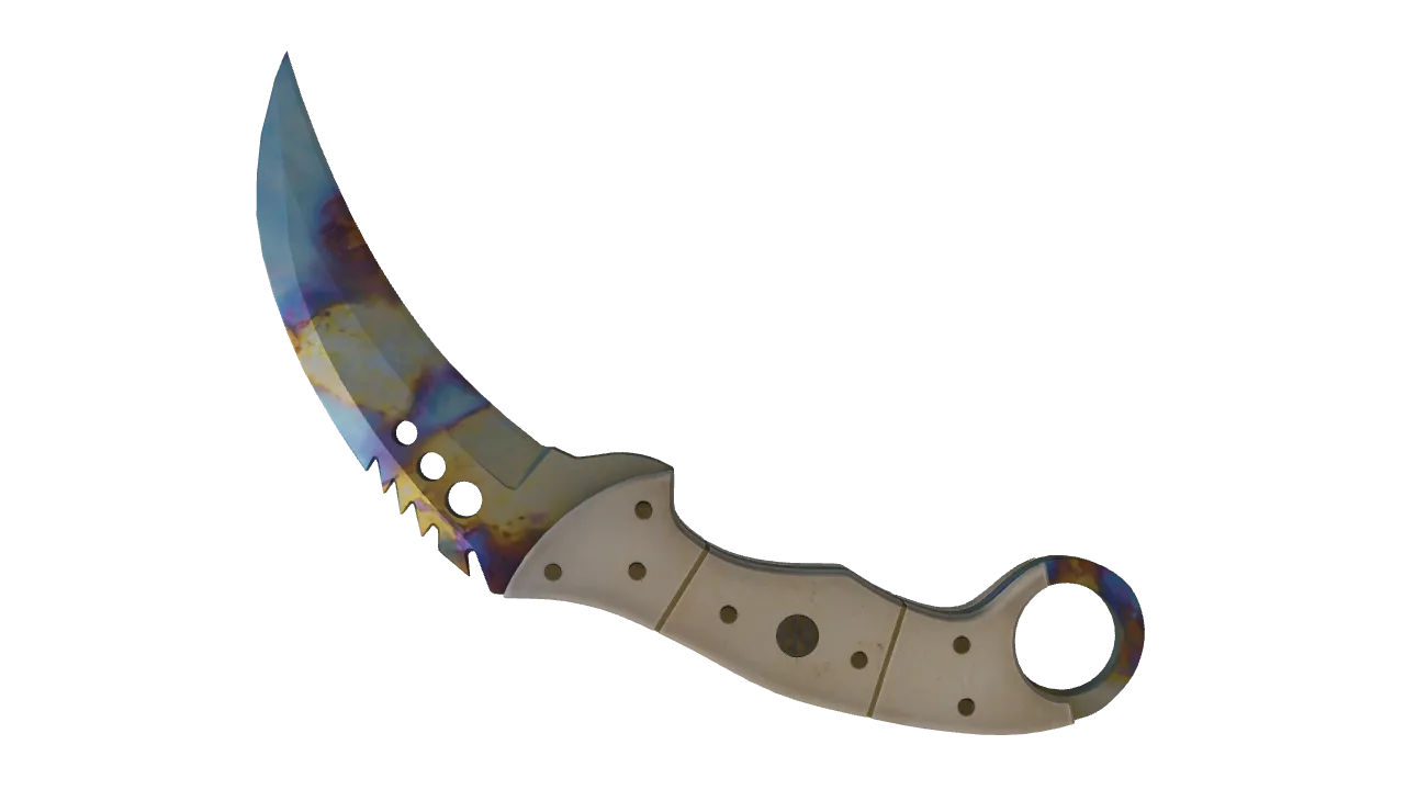 Talon Knife | Case Hardened seed #883, back