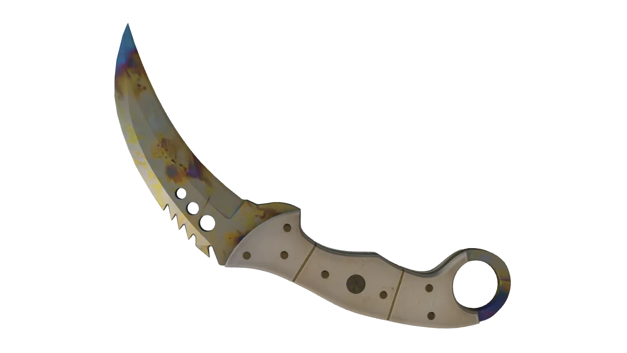 Talon Knife | Case Hardened seed #890, back