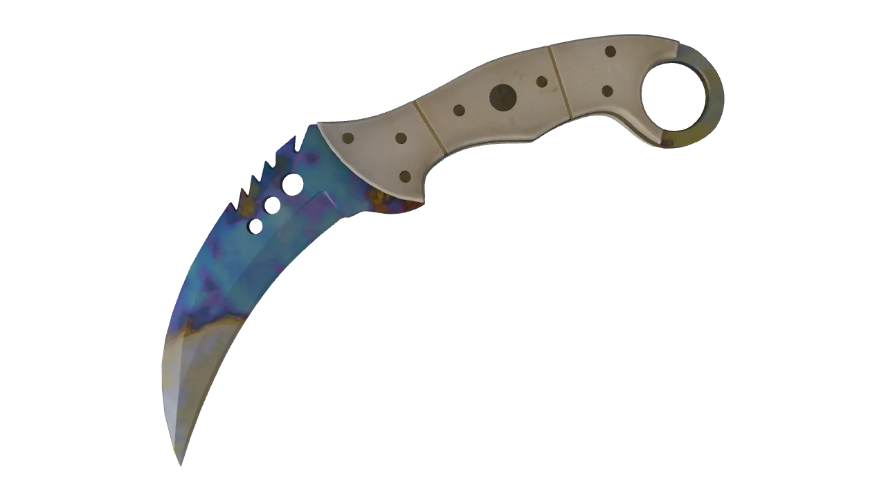 Talon Knife | Case Hardened seed #890, front