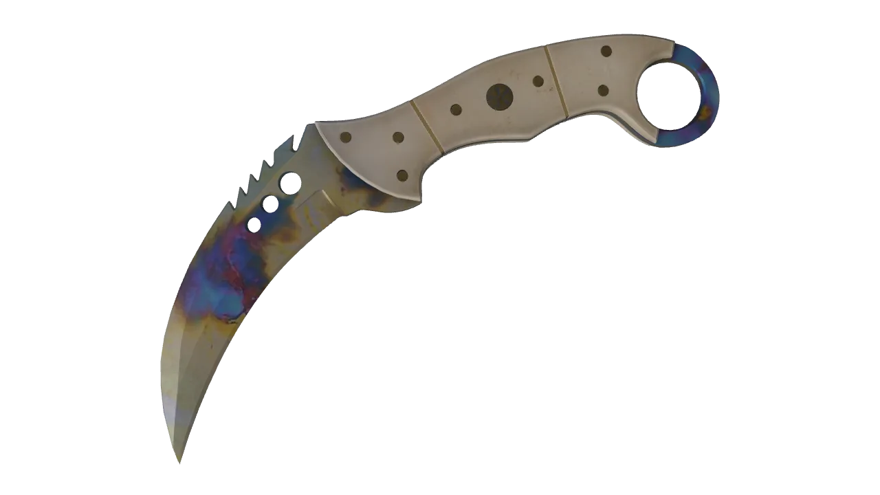 Talon Knife | Case Hardened seed #905, front