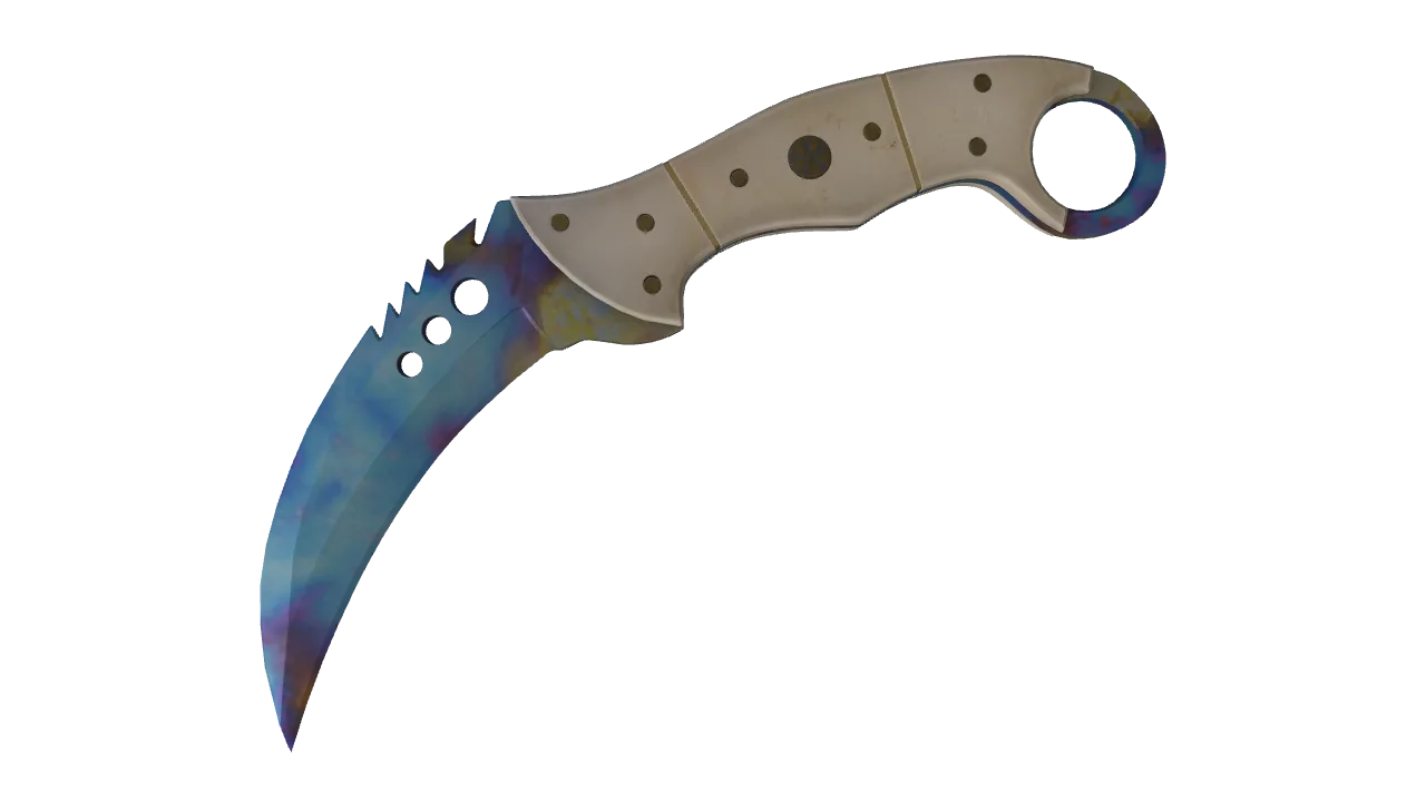 Talon Knife | Case Hardened seed #95, front