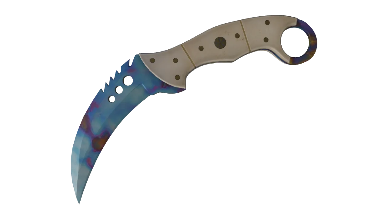 Talon Knife | Case Hardened seed #976, front