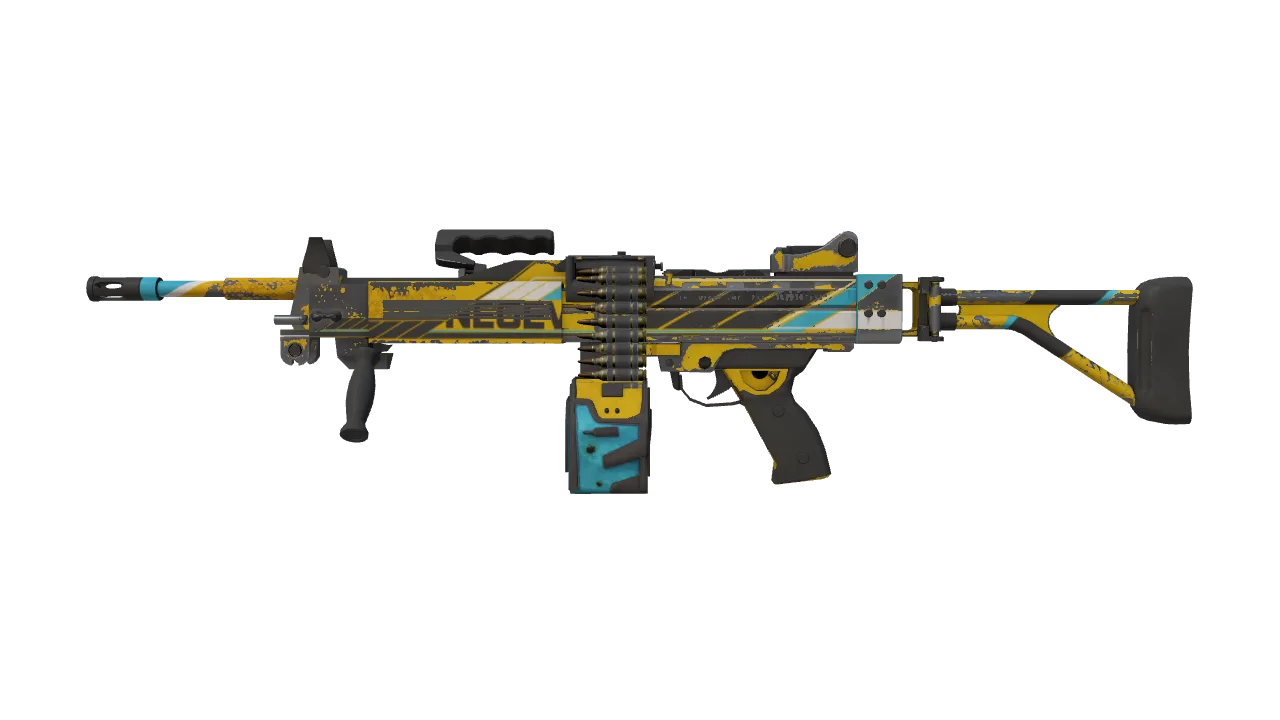 Negev | Power Loader (Battle-Scarred) — Dust II light, front