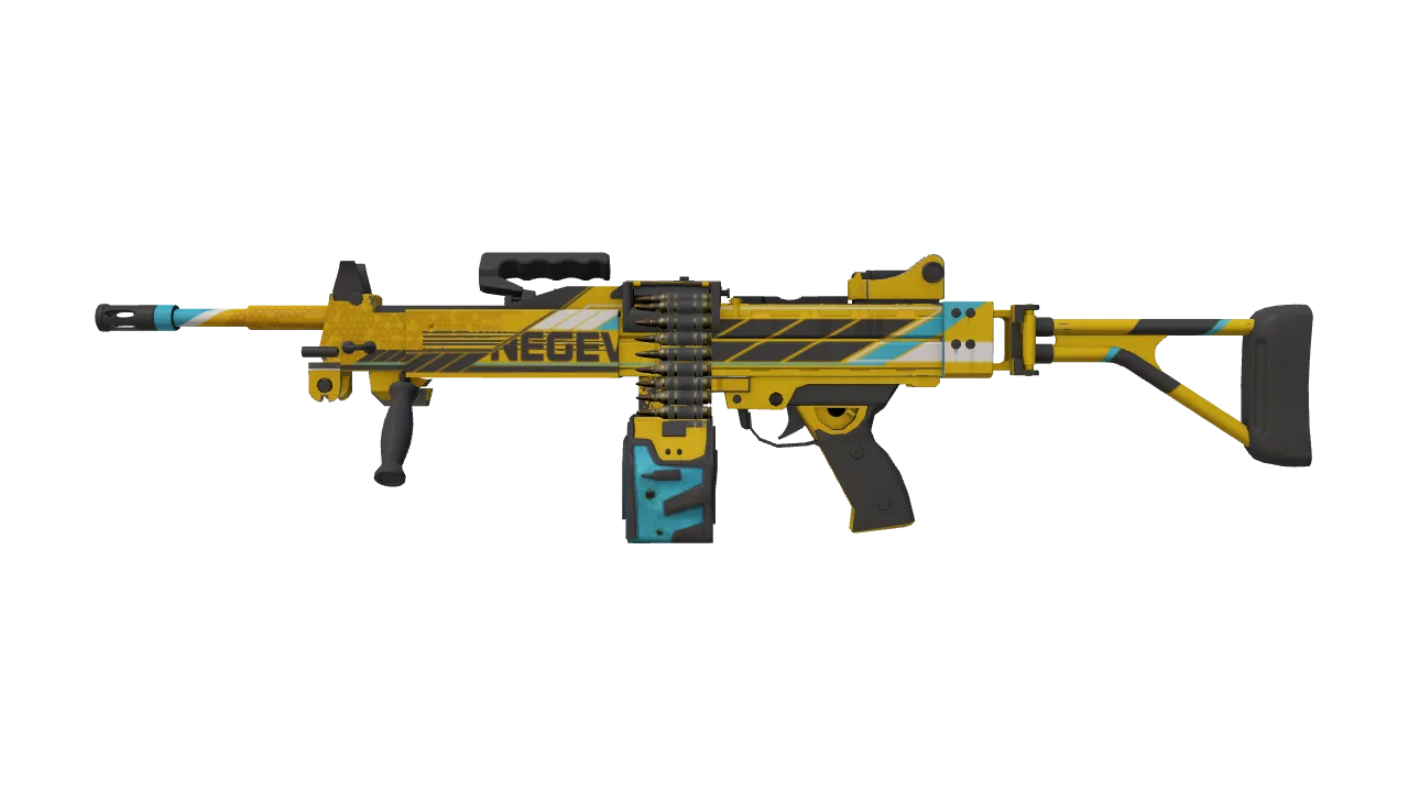 Negev | Power Loader (Minimal Wear) — Dust II light, front