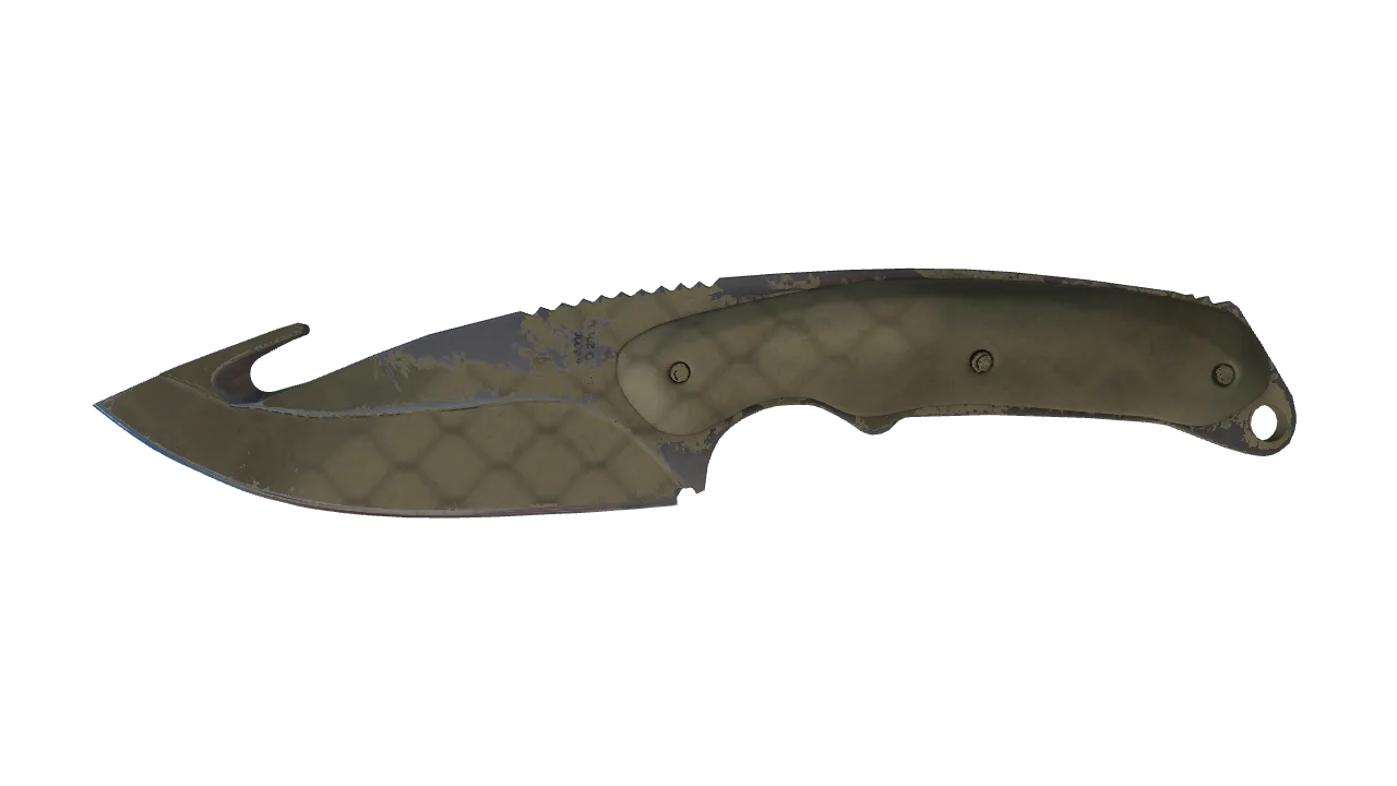 ★ Gut Knife | Safari Mesh (Field-Tested) — Dust II light, front