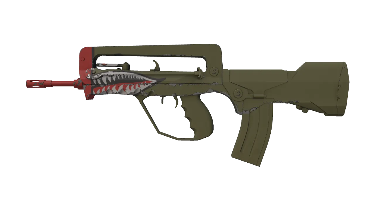 FAMAS | Spitfire (Factory New) — Dust II light, front
