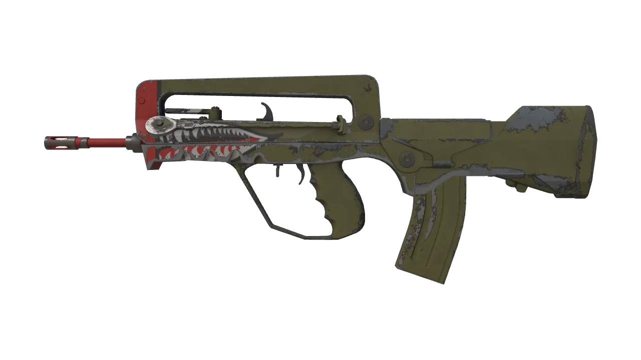 Souvenir FAMAS | Spitfire (Field-Tested) — Dust II light, front