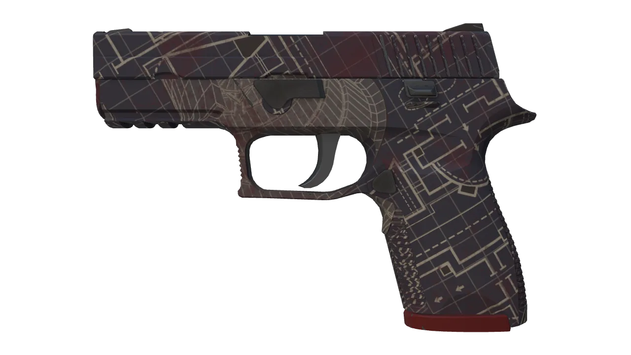 P250 | Facility Draft (Factory New) — Dust II light, front