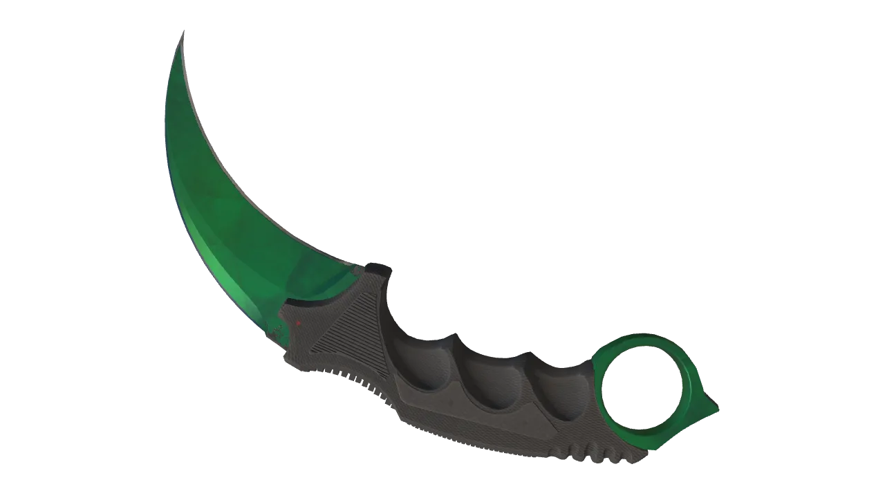 Karambit | Gamma Doppler (Emerald) seed #222, back