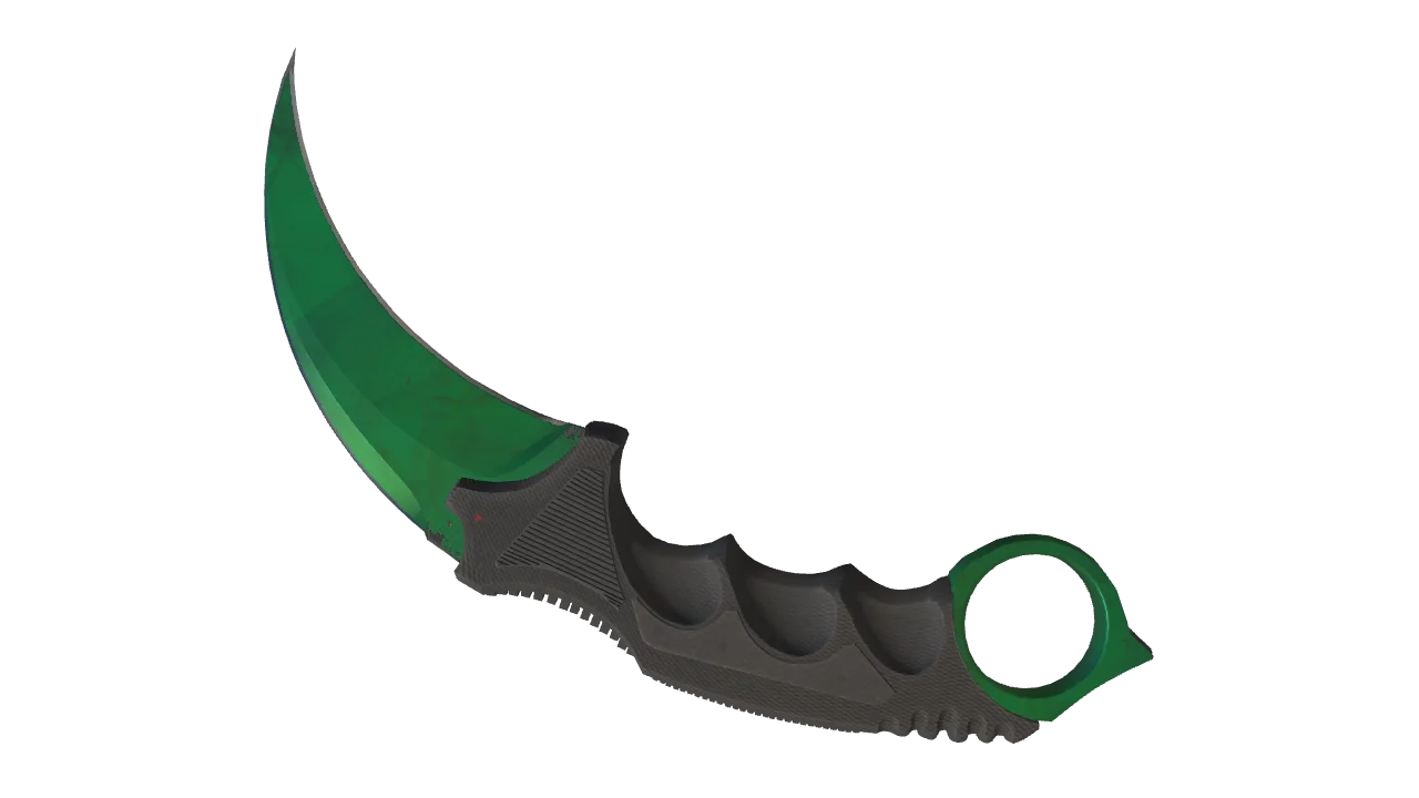 Karambit | Gamma Doppler (Emerald) seed #299, back