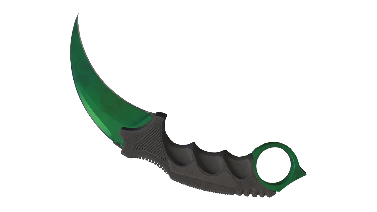 Karambit | Gamma Doppler (Emerald) seed #658, back