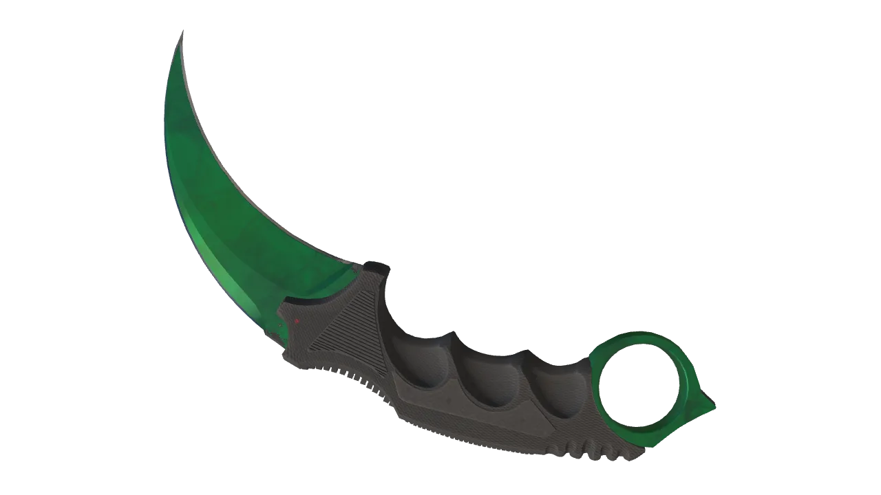 Karambit | Gamma Doppler (Emerald) seed #804, back