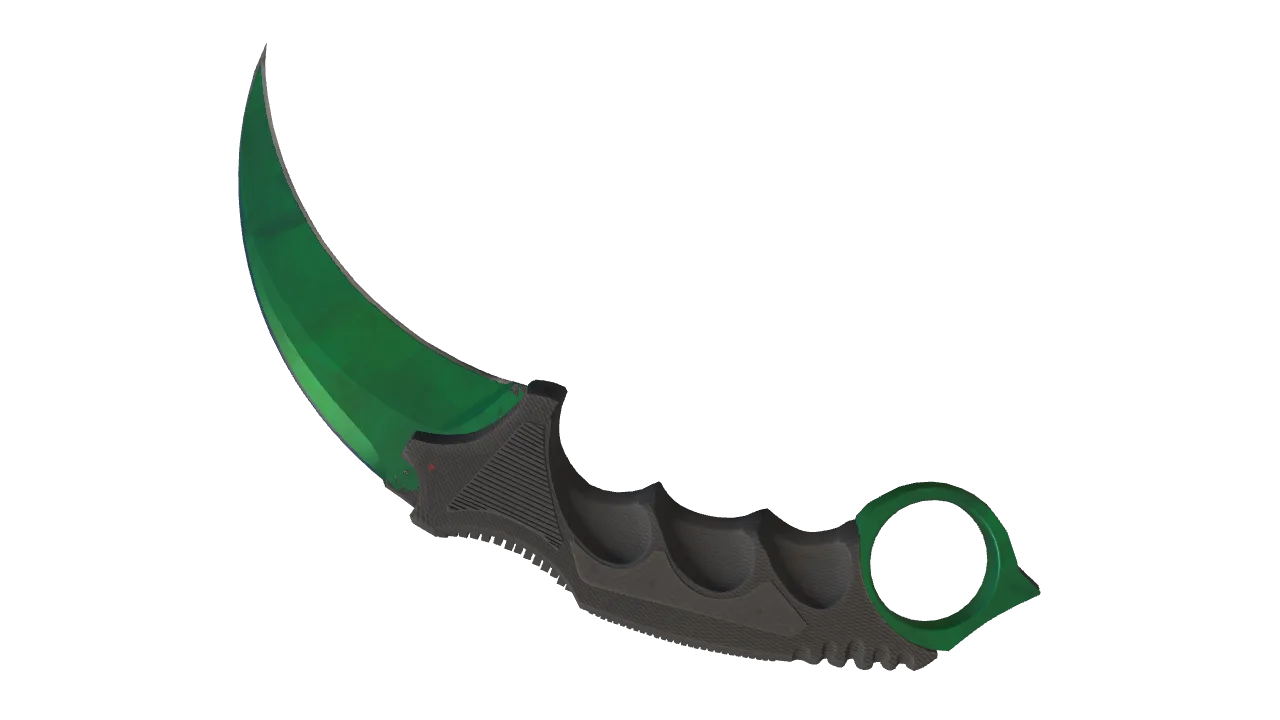 Karambit | Gamma Doppler (Emerald) seed #866, back