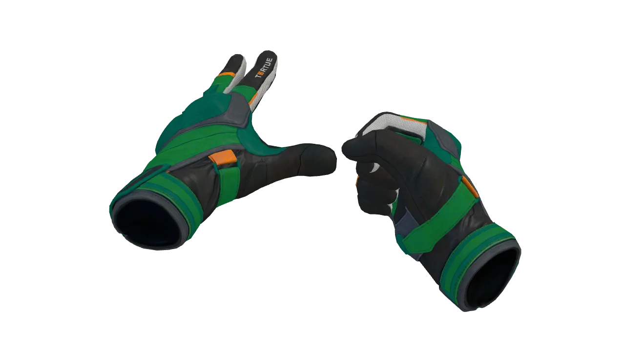 ★ Moto Gloves | Turtle (Factory New) — Dust II light, front