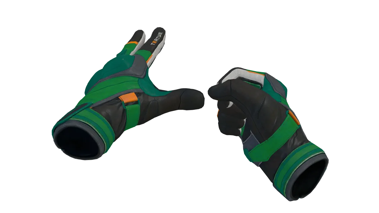 ★ Moto Gloves | Turtle (Minimal Wear) — Dust II light, front