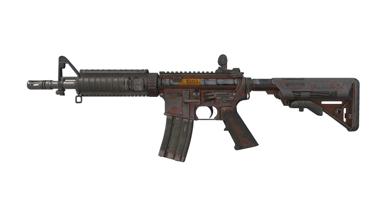 Souvenir M4A4 | Turbine (Battle-Scarred) — Dust II light, front