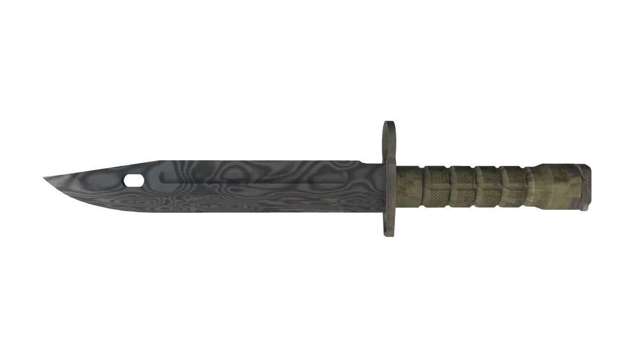 ★ Bayonet | Damascus Steel (Battle-Scarred) — Dust II light, front