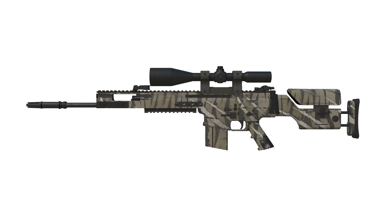 SCAR-20 | Torn (Minimal Wear) — Dust II light, front