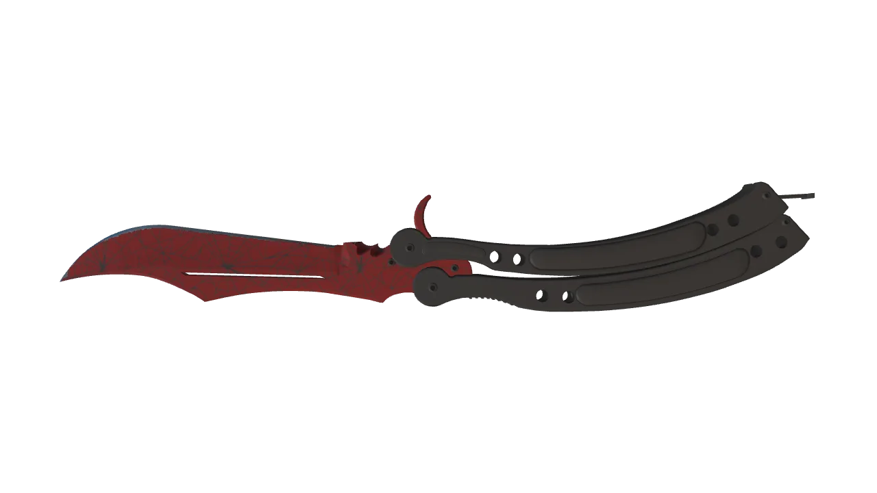 Butterfly Knife | Crimson Web seed #347, back