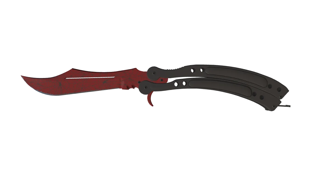 Butterfly Knife | Crimson Web seed #799, front