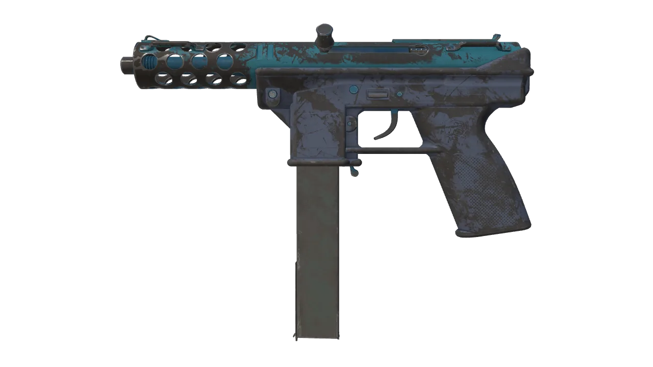 Tec-9 | Blue Blast (Battle-Scarred) — Dust II light, front