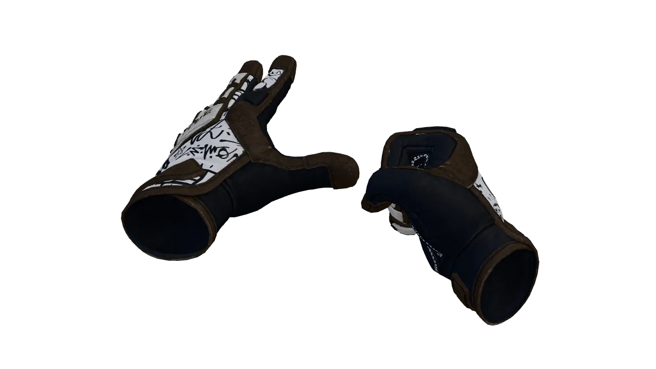 ★ Specialist Gloves | Blackbook (Factory New) — Dust II light, front
