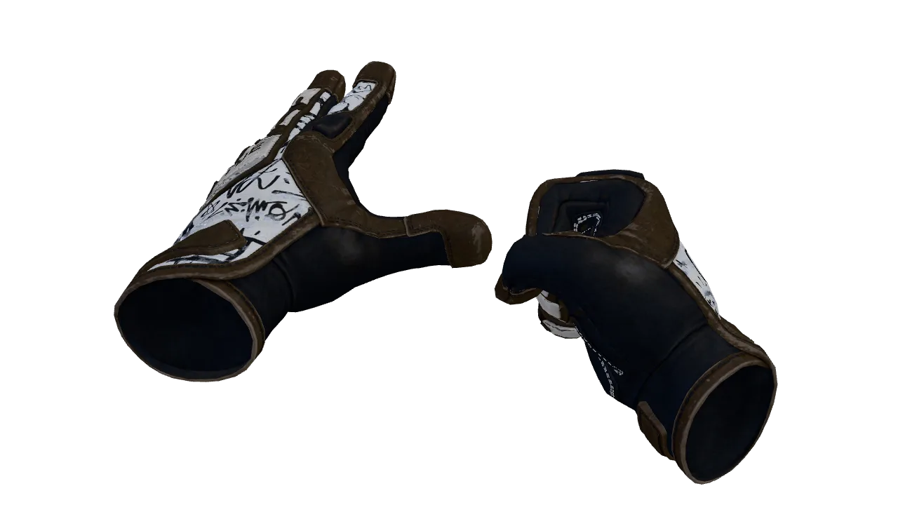★ Specialist Gloves | Blackbook (Well-Worn) — Dust II light, front