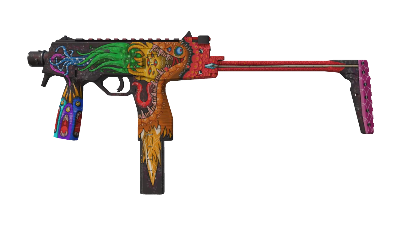 MP9 | Food Chain (Factory New) — Dust II light, front