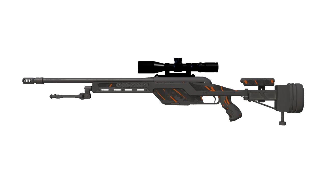 StatTrak™ SSG 08 | Slashed (Battle-Scarred) — Dust II light, front