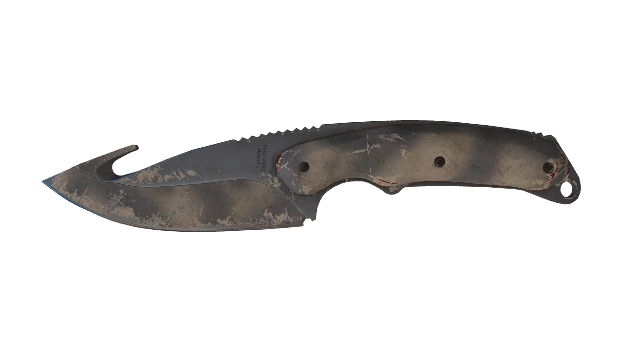 ★ Gut Knife | Scorched (Battle-Scarred) — Dust II light, front