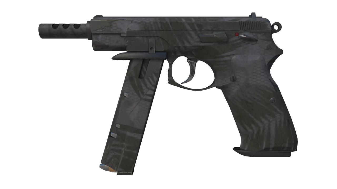 CZ75-Auto | Midnight Palm (Battle-Scarred) — Dust II light, front